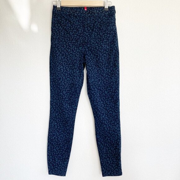 Spanx Leopard Print Jean-ish Ankle Legging Jeans - Picture 1 of 7